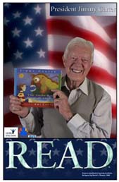 Jimmy Carter Holding Book