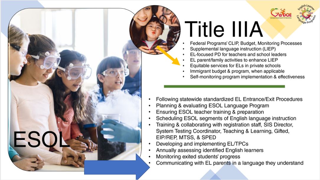 Requirements of ESOL vs. Title IIIA